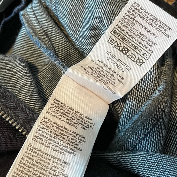 Topshop MOTO Indigo Cropped Wide Leg Jeans - Picture 6 of 8